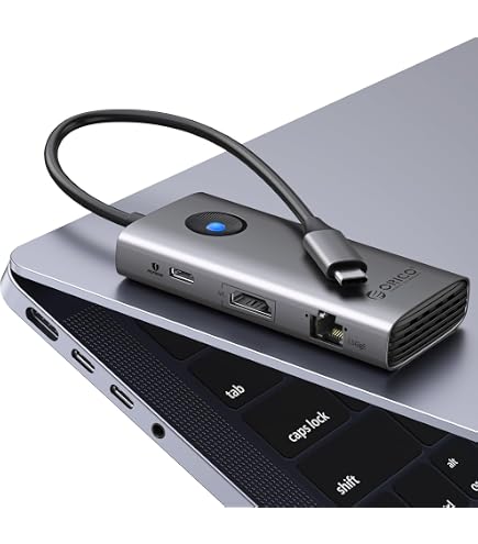 Amazon | ORICO USB C ハブ 6-in-1 HDMI 出力 USB ハブ 100W PD充電 4K 
