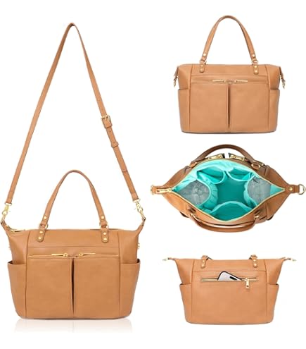 thumbnail image 2 of Mezza Micro Leather Diaper Bag - 2-in-1 Stroller Organizer & Crossbody Purse For Moms 2 of 13