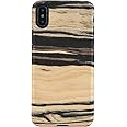 Man&Wood iPhone XS/X ケース 天然木 White Ebony(マンアンドウッド ホワイトエボニー) アイフォン カバー 5.8インチ 木製【日本正規代理店品】 I10479i8