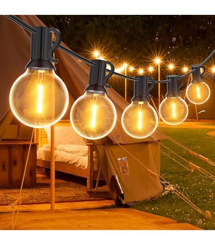 Amazon | Bomcosy ストリングライトLED 防雨型 E12ソケット18個 LED 