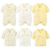 [Litchii Guusii] 新生児肌着 赤ちゃん コンビ肌着 短肌着 綿100% ベビー服 長袖ロンパース カバーオール ロンパース 前開きタイプ 肌着パジャマ 可愛いプリント 通年素材