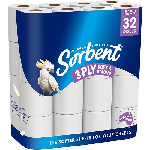 Sorbent 3PLY Silky White Toilet Paper - 32 Pack