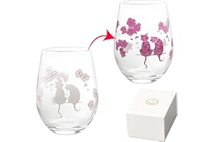 温度で色が変わる桜猫カップ 丸モ高木陶器 フリーグラスタンブラー 和桜 不思議な猫 贈り物 温度 変化 バレンタイン母の日 父の日 恋愛結婚誕生日記念日お祝い クリスマス プレゼント 敬老の日 退職祝い お中元 (冷感桜猫フリーグラス(単品))