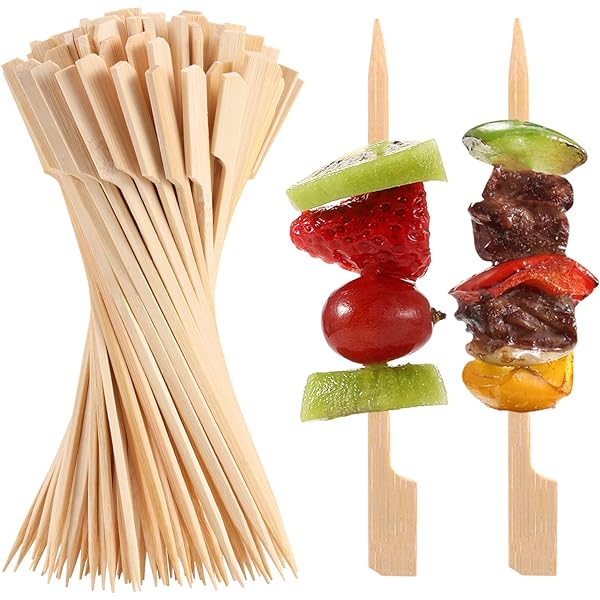 Nuogo 2000 Pcs Bamboo Cocktail Picks 4.13 Inch Bamboo Sticks
