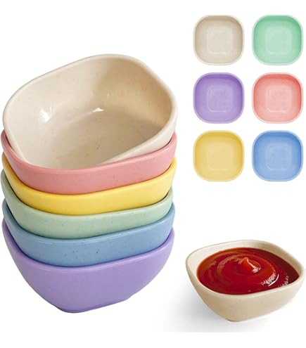 Taeochiy Porcelain Small Bowls, 8 Ounce Dessert Bowls, Ramekins Oven Safe, Ice Cream Bowls, Bouillon Cups, Set Of 6