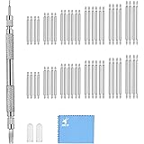 【JOREST】腕時計バネ棒外し工具、時計 ベルト交換 工具、取扱説明書（英語版）、56個（16-26mm）バネ棒