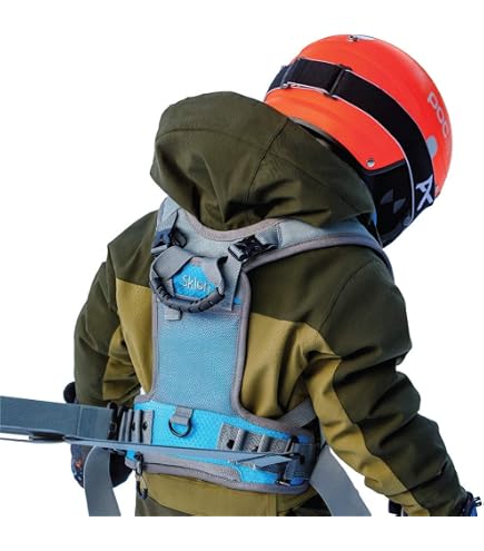 Lil' Ripper Gripper Imbracatura Per Sci E Snowboard Bambini Con Guinzagli Retrattili - Assemblato A Mano In Canada, Include Connettore A Punta, Peso Max 22,5 Kg - 2