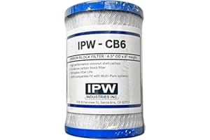 Compatible CB6 Replacement Filter Carbon Block for MP and MPC System 0.5 Micron with 1/4" Female NPT