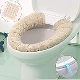 Amazon Co Create 便座カバー トイレマット ズレない 伸縮性 抗菌 防臭 洗える トイレカバー 通用型 調整可能 暖かい U型便座 O型便座 V型便座 ふんわり カーキ色 トイレマット タンクカバー ホーム キッチン オンライン通販