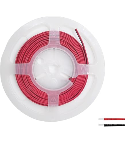 DIHOOL Câble Batterie 25mm2 M8 30cm 4AWG Silicone Flexible Résistant Chaleur - Pour Voiture Et Onduleur
