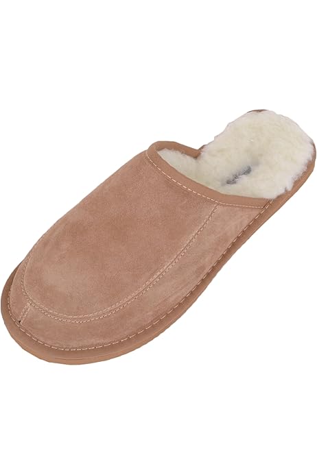 mens slippers suede sheepskin