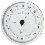 エンペックス気象計 温度湿度計 スーパーEX 温湿度計 壁掛け用 日本製 シャインシルバー EX-2747