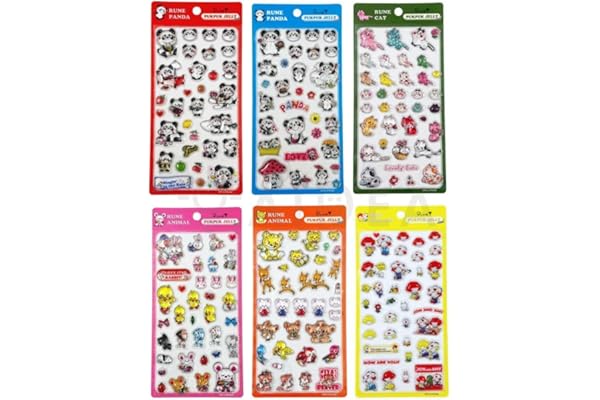 【アイデア】ぷくぷくジェリーシール ぷくジェリ 正規品 ３D 立体 女の子用 平成女児 シール交換 プレゼント かわいい デコ DIY 装飾 手帳用 スマホケース用 イラストレーター (内藤ルネ)