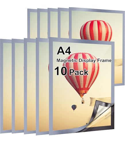 2-Pack A4 Magnetic Photo Frames - Clear PVC Pocket For Fridge, Office & Metal Cabinets - View #5