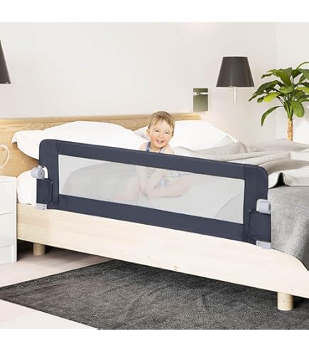 2x Bed Rail Voor Peuters 120cm Kinderbedbarrière kindervalbeveiliging opblaasbare