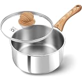 KOCH SYSTEME CS 3 Quart Stainless Steel Saucepan with Lid, 20cm Stainless Steel Sauce Pan with Lid, Stainless Steel Pot 3 Lit