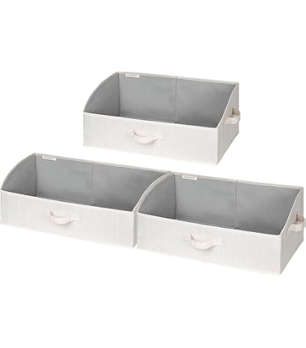 Foldable Closet Organizer Bins, 4-Pack - Beige Mesh Window Storage Baskets | 12.75" X 12.75" X 9" For Clothes, Toys & Linens - View #12