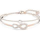 SWAROVSKI Infinity Twist Jewelry Collection, Bracelets & Necklaces, Rhodium & Rose Gold Tone Finish, Clear Crystals