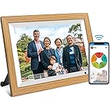 moonka デジタルフォトフレーム 10.1インチ wifi 人感センサー 1280*800 32GBストレージ内蔵 タッチパネル 写真や動画音楽再生 スライドショー IPS タッチパネル 広角視野 無料アプリ プレゼント用 日本語説明書 ブラウン