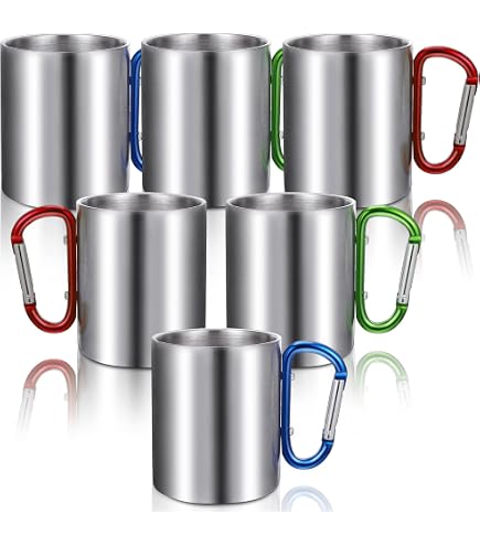 KLIPP Biner Mug – Edelstahl Becher Mit Karabiner Für Camping, Wandern & Outdoor