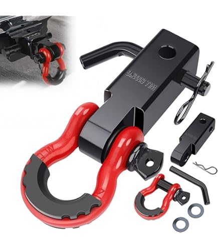 トレーラーフック シャックル ヒッチ レシーバー 2 インチ 45000 LB 3 
