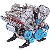 HMANE V8 エンジンモデルキット 大人用 500パーツ以上 1:3 機械工学モデル DIY 組み立て 物理玩具 ギフト
