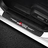 uuakarin サイドステップガード スカッフプレート サイドモール スカッフプロテクトシート ドアガードステッカー 衝撃保護 キズ防止 傷防止 両面テープ付き 汚れ防止 4枚入れ (GR)