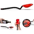 Dreamfarm Supoon | Non-Stick Silicone Sit Up Scraping & Cooking Spoon with Measuring Lines | Red