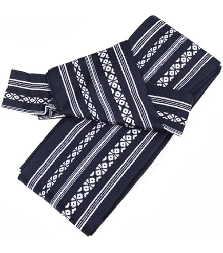 Amazon.co.jp: 博多織 協和織物 両面長尺小袋帯 半幅帯 葡萄唐草③ 口