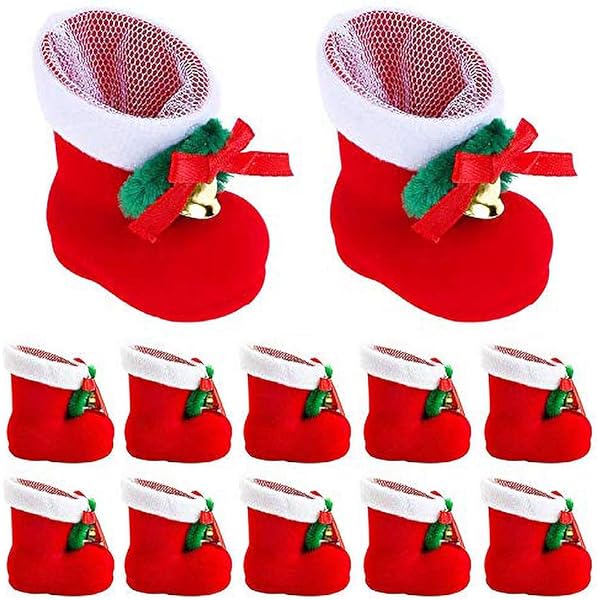 Amazon Takelablaze クリスマスブーツ お菓子入り 12個セット 長靴 サンタブーツ キャンディ靴 お菓子 子供 かわいい プレゼント サンタ袋 オーナメント クリスマス飾り クリスマス雑貨 おもちゃ