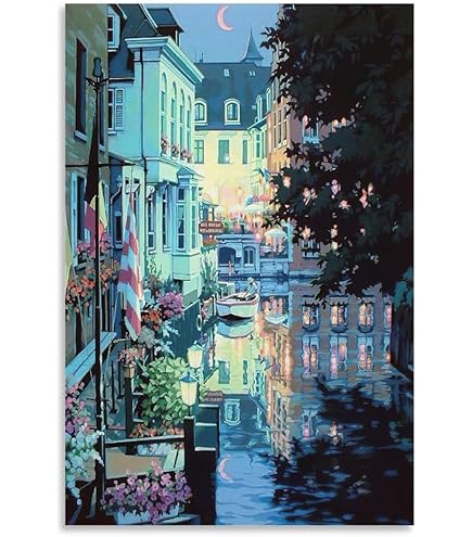 光の情景画家笹倉鉄平ポスター ヴィル・フランシュ バスルーム ベッド