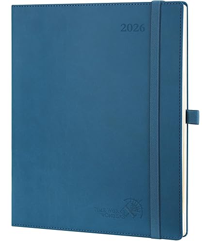 Janrax 2026 A4 Day Per Page Black Appointments Diary