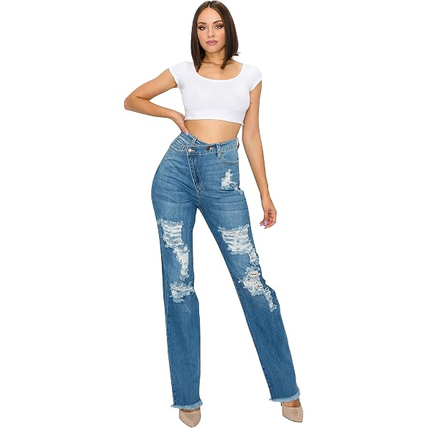 High Waisted Wide Leg Jeans - Y2K Flare Denim, Stretchy Bell Bottoms. Shop Now! From Womens Jeans - Price 49.7