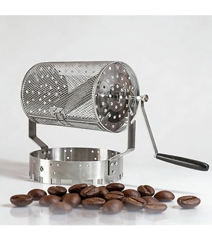 Amazon｜手回しコーヒー豆焙煎機手動焙煎ケージ ホーム ロースター 焙