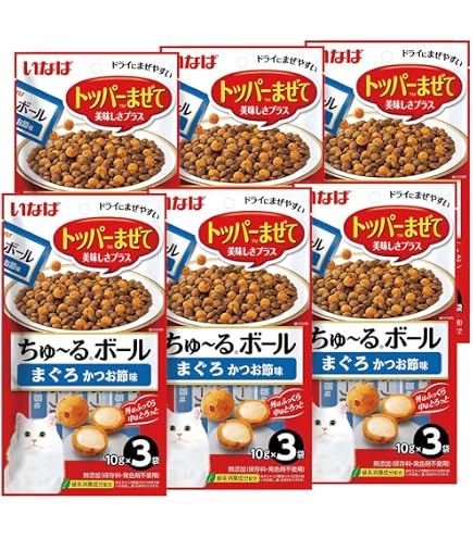 Amazon.co.jp: いなばちゅ～るボールかつお10g×3袋6個セット : ペット用品