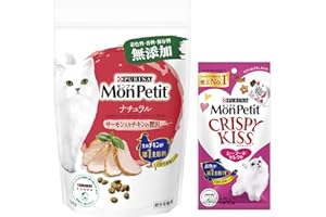 【おまけ付き】モンプチ キャットフード ドライ バッグ ナチュラル サーモン入りチキンの贅沢 500g + クリスピーキッス シーフードセレクト おやつ 30g【Amazon.co.jp限定】