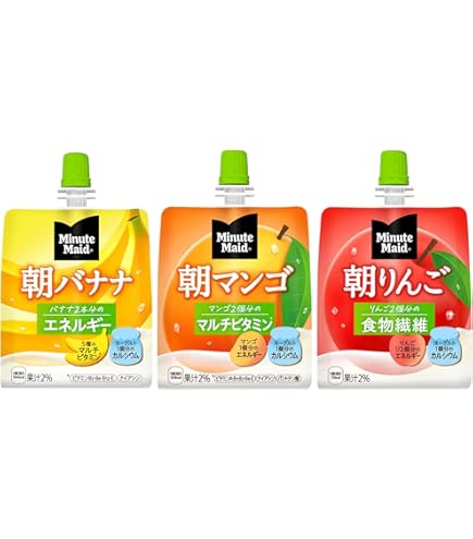 Amazon.co.jp: ミニッツメイド 朝ゼリー3種バラエティBOX（朝バナナ