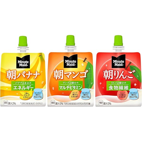Amazon.co.jp: ミニッツメイド 朝ゼリー3種各6計18個 バラエティ
