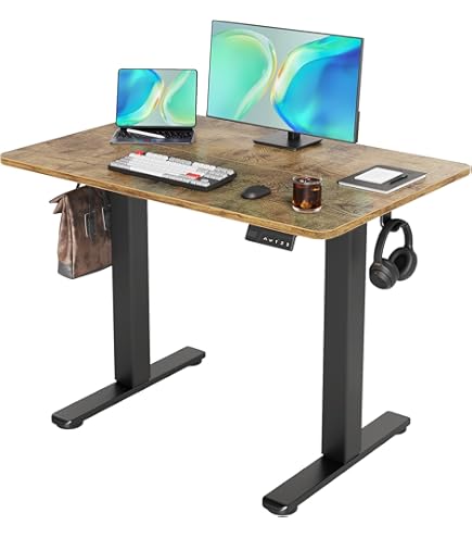 Amazon | FEZIBO 電動 昇降デスク スタンディングデスク 幅80cm 高さ