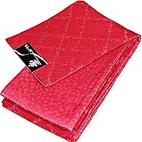 [浴衣帯] 小袋帯 両面帯 長尺 菱×桜 赤/レッド リバーシブル帯 ロングサイズ 半巾帯