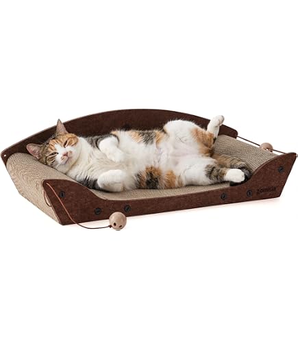 ソファー型猫爪とぎ　インテリア　ストレス発散 Amazon | 猫爪とぎ 猫ソファーベッド 猫用段ボールつめとぎ 爪研ぎ 高