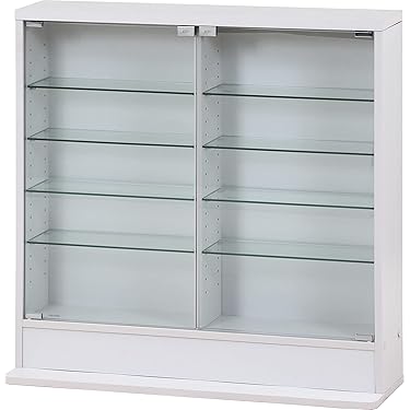 【幅40cm×奥行35cm×高さ120cm】コレクションケース　ホワイト 幅40cm×奥行35cm×高さ120cm】コレクションケース ホワイト