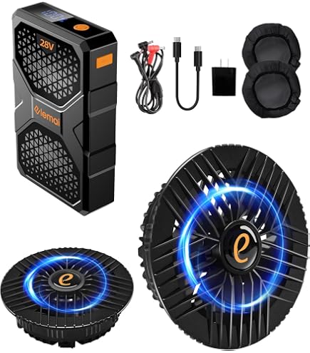 Amazon.co.jp: [elemai] 48V/42V/28V超高出力 ファンバッテリー セット