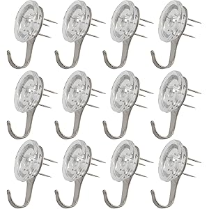 大一鋼業(Markey) 石膏ボード・ベニヤ・木用フック スリーピン フック クリア お徳用 12個入り 耐荷重:7Kg…