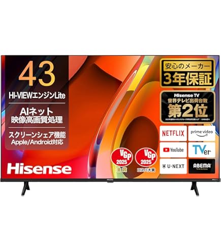 4Kテレビ❕ 43V❕ 動作確認済み❕軽トラ貸出・購入後の取置きにも対応 
