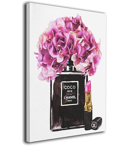 Amazon.co.jp: ポスター アート ハイヒール 香水 ピンク シャネル 絵画