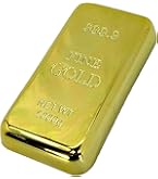 Amazon.co.jp: SALUDABLE 文鎮 金塊 インゴット レプリカ 金の延べ棒