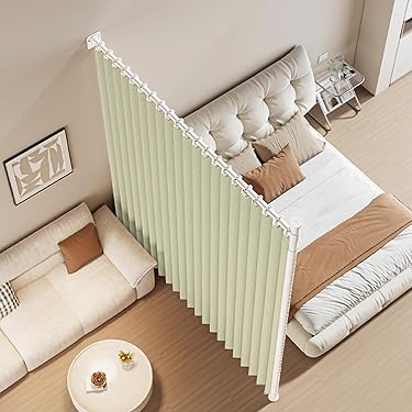 Giantex キャスター付きパーテーション 1連 幅184cmx高さ184cm