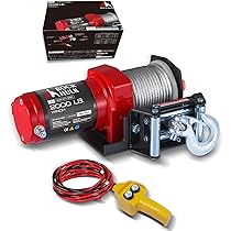 Amazon.co.jp: RUGCEL WINCH 2000ポンド 12V ATV/UTV 電動ウインチ
