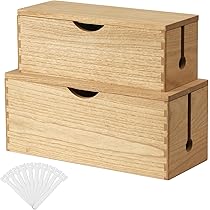 NATURE SUPPLIES｜木製ケーブル収納ボックス ホワイト　2個セット 81TLbWk-RHL.jpg_BO30,255,255,